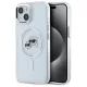 Karl Lagerfeld KLHMP15SHLSKCH iPhone 15 6.1" IML Metal Choupette Head MagSafe tok, fehér