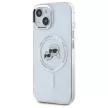 Karl Lagerfeld KLHMP15SHLSKCH iPhone 15 6.1" IML Metal Choupette Head MagSafe tok, fehér
