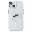 Karl Lagerfeld KLHMP15SHLSKCH iPhone 15 6.1" IML Metal Choupette Head MagSafe tok, fehér