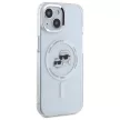 Karl Lagerfeld KLHMP15SHLSKCH iPhone 15 6.1" IML Metal Choupette Head MagSafe tok, fehér