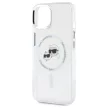 Karl Lagerfeld KLHMP15SHLSKCH iPhone 15 6.1" IML Metal Choupette Head MagSafe tok, fehér