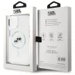 Karl Lagerfeld KLHMP15SHLSKCH iPhone 15 6.1" IML Metal Choupette Head MagSafe tok, fehér