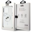 Karl Lagerfeld KLHMP15LHLSKCH iPhone 15 Pro 6.1" IML Metal Karl&Choupette Head MagSafe tok, fehér