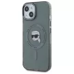 Karl Lagerfeld KLHMP15SHLSKIK iPhone 15 6.1" IML Metal Karl Head MagSafe tok, fekete