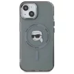 Karl Lagerfeld KLHMP15SHLSKIK iPhone 15 6.1" IML Metal Karl Head MagSafe tok, fekete