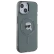 Karl Lagerfeld KLHMP15SHLSKIK iPhone 15 6.1" IML Metal Karl Head MagSafe tok, fekete
