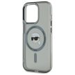 Karl Lagerfeld KLHMP15XHLSKIK iPhone 15 Pro Max 6.7" IML Metal Karl Head MagSafe tok, fekete