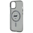 Karl Lagerfeld KLHMP15SHLSCHK iPhone 15 6.1" IML Metal Choupette Head MagSafe tok, fekete