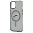 Karl Lagerfeld KLHMP15SHLSKCK iPhone 15 6.1" IML Metal Choupette Head MagSafe tok, fekete