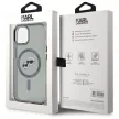 Karl Lagerfeld KLHMP15SHLSKCK iPhone 15 6.1" IML Metal Choupette Head MagSafe tok, fekete