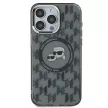 Karl Lagerfeld KLHMP15LHMCKMHK iPhone 15 Pro 6.1" IML Monogram Karl&Choupette Head MagSafe tok, fekete