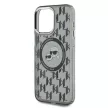 Karl Lagerfeld KLHMP15LHMCKMHK iPhone 15 Pro 6.1" IML Monogram Karl&Choupette Head MagSafe tok, fekete