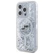 Karl Lagerfeld KLHMP15LLGKCSGH iPhone 15 Pro 6.1" Liquid Glitter Karl&Choupette Head Magsafe tok, átlátszó