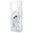 Karl Lagerfeld KLHMP15LLGKCSGH iPhone 15 Pro 6.1" Liquid Glitter Karl&Choupette Head Magsafe tok, átlátszó