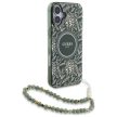 Guess GUHMP16SHCPOFPA iPhone 16 6.1" IML Flowers Allover Electro Pearl Strap MagSafe tok, zöld