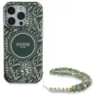 Guess GUHMP16XHCPOFPA iPhone 16 Pro Max, 6.9"tok, zöld hardcase IML Flowers Allover Electro With Pearl Strap MagSafe