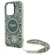 Guess GUHMP16XHCPOFPA iPhone 16 Pro Max, 6.9"tok, zöld hardcase IML Flowers Allover Electro With Pearl Strap MagSafe
