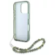 Guess GUHMP16XHCPOFPA iPhone 16 Pro Max, 6.9"tok, zöld hardcase IML Flowers Allover Electro With Pearl Strap MagSafe