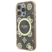 Guess GUHMP16LH4PYEEW iPhone 16 Pro 6.3" tok, barna hardcase IML Peony On 4G Background MagSafe