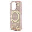 Guess GUHMP16LH4PYEEP iPhone 16 Pro 6.3", tok, rózsaszín hardcase IML Peony On 4G Background MagSafe