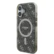 Guess GUHMP16MH4DTEW iPhone 16 Plus 6.7" tok, barna hardcase IML 4G Background MagSafe