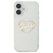 Guess GUHCP16SHCHGSPT iPhone 16 6.1" IML Heart tok, átlátszó