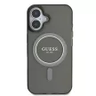 Guess GUHMP16MHFGEREK iPhone 16 Plus, 6.7" tok, fekete IML Glitter Circle MagSafe