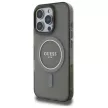 Guess GUHMP16LHFGEREK iPhone 16 Pro 6.3", tok, fekete IML Glitter Circle MagSafe