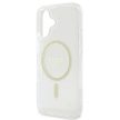 Guess GUHMP16SHFGERET iPhone 16 6.1" IML Glitter Circle MagSafe tok, átlátszó