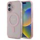 Guess GUHMP16SHFGEREP iPhone 16 6.1", IML Glitter Circle MagSafe tok, rózsaszín