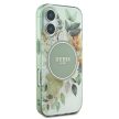Guess GUHMP16MHFWBDCEN iPhone 16 Plus 6.7" tok, zöld hardcase IML Flower & Tonal Circle MagSafe