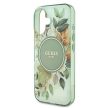 Guess GUHMP16MHFWBDCEN iPhone 16 Plus 6.7" tok, zöld hardcase IML Flower & Tonal Circle MagSafe