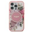 Guess GUHMP16XHFWBDCEP iPhone 16 Pro Max 6.9" hardcase IML Flower & Tonal Circle MagSafe tok, rózsaszín