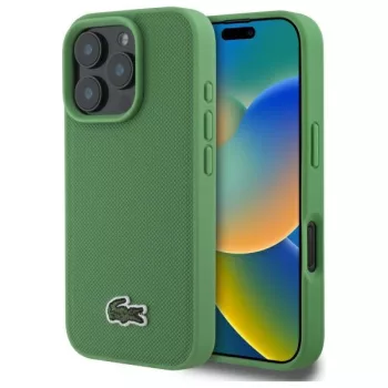   Lacoste LCHMP16LPVCN iPhone 16 Pro 6.3" tok, zöld hardcase Iconic Petit Pique MagSafe