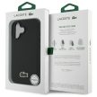 Lacoste LCHMP16SPVCK iPhone 16 6.1" tok, fekete Iconic Petit Pique MagSafe