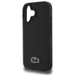Lacoste LCHMP16MPVCK iPhone 16 Plus 6.7" tok, fekete Iconic Petit Pique MagSafe