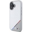 BMW BMHMP16S23PUDTS iPhone 16 6.1" tok, szürke hardcase M Carbon Tricolor Line MagSafe