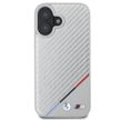 BMW BMHMP16S23PUDTS iPhone 16 6.1" tok, szürke hardcase M Carbon Tricolor Line MagSafe