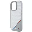 BMW BMHMP16L23PUDTS iPhone 16 Pro 6.3" tok, szürke hardcase M Carbon Tricolor Line MagSafe
