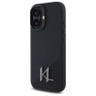 Karl Lagerfeld KLHMP16SSCMKMPCK iPhone 16 6.1" Silicone Shadow Metal Initial MagSafe tok, átlátszó