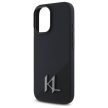 Karl Lagerfeld KLHMP16SSCMKMPCK iPhone 16 6.1" Silicone Shadow Metal Initial MagSafe tok, átlátszó
