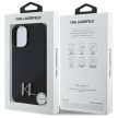 Karl Lagerfeld KLHMP16SSCMKMPCK iPhone 16 6.1" Silicone Shadow Metal Initial MagSafe tok, átlátszó