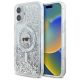 Karl Lagerfeld KLHMP16SLGKISGH iPhone 16, 6.1" Liquid Glitter Karl Head Magsafe tok, átlátszó