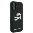 Karl Lagerfeld KLHMP16MSKCHPPLK iPhone 16 Plus 6.7" hardcase Silicone Double Heads Print MagSafe tok, fekete