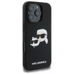 Karl Lagerfeld KLHMP16LSKCHPPLK iPhone 16 Pro 6.3" hardcase Silicone Double Heads Print MagSafe tok, fekete