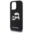 Karl Lagerfeld KLHMP16LSKCHPPLK iPhone 16 Pro 6.3" hardcase Silicone Double Heads Print MagSafe tok, fekete