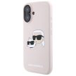 Karl Lagerfeld KLHMP16SSKCHPPLP iPhone 16 6.1" rhardcase Silicone Double Heads Print MagSafe tok, rózsaszín