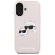 Karl Lagerfeld KLHMP16SSKCHPPLP iPhone 16 6.1" rhardcase Silicone Double Heads Print MagSafe tok, rózsaszín