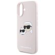 Karl Lagerfeld KLHMP16SSKCHPPLP iPhone 16 6.1" rhardcase Silicone Double Heads Print MagSafe tok, rózsaszín