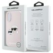 Karl Lagerfeld KLHMP16SSKCHPPLP iPhone 16 6.1" rhardcase Silicone Double Heads Print MagSafe tok, rózsaszín